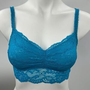 Pink Victoria’s Secret small blue lace bralette